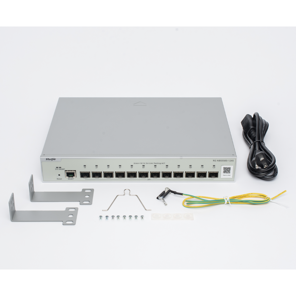 Switch Administrable Full Aggregation Capa 3, 12 Puertos SFP+ 10G y un Puerto MGMT