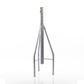 Tramo de Remate (Copete) para Tramo STZ-30 Galvanizado Electrolítico con Opresores para Pararrayo.