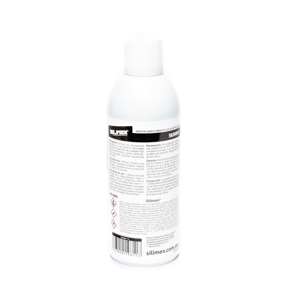 Espuma Limpiadora para Todo Tipo de Superficies Plásticas y Metálicas de Sistemas de Vídeo, Audio, Telefonía y Equipo de Cómputo, Contiene Protectores de Rayos UV, 454 ml