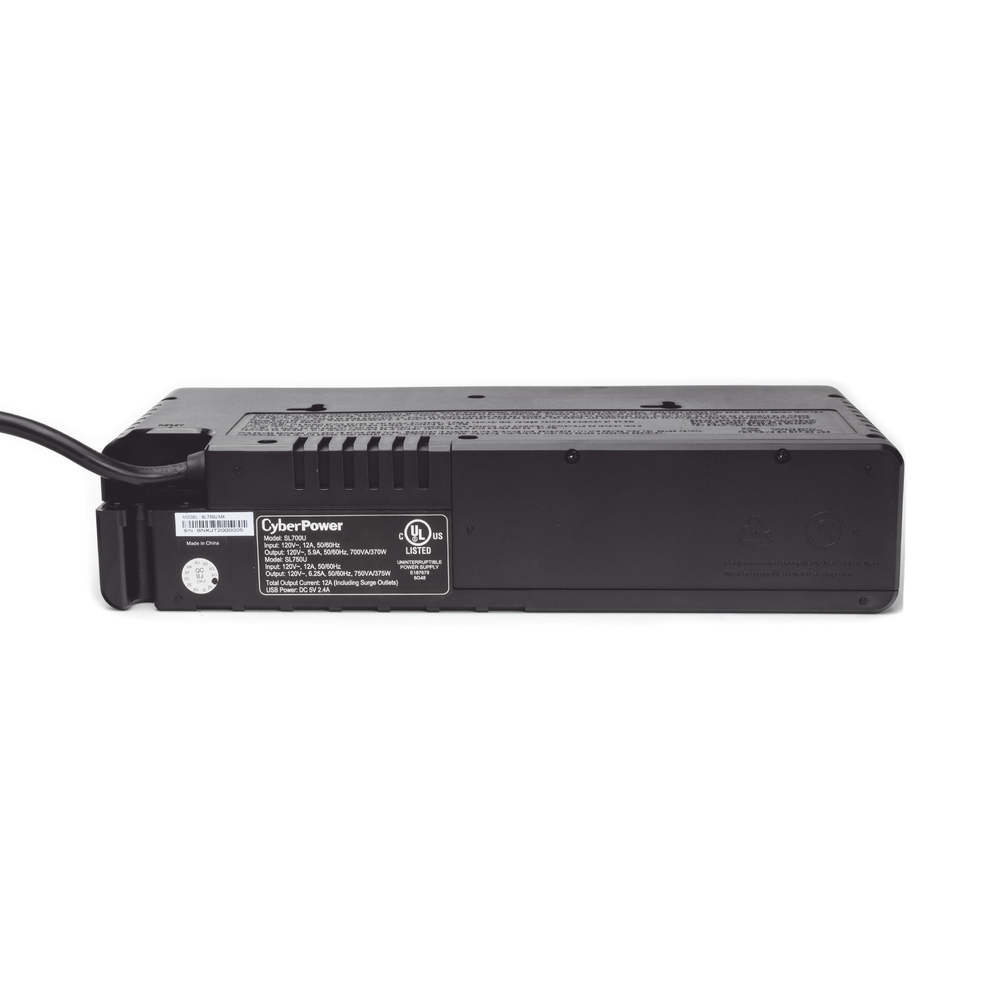 UPS de 750 VA/375 W, Topología Standby, Entrada 120 Vca NEMA 5-15P, de Escritorio, Con 8 Tomas NEMA 5-15R