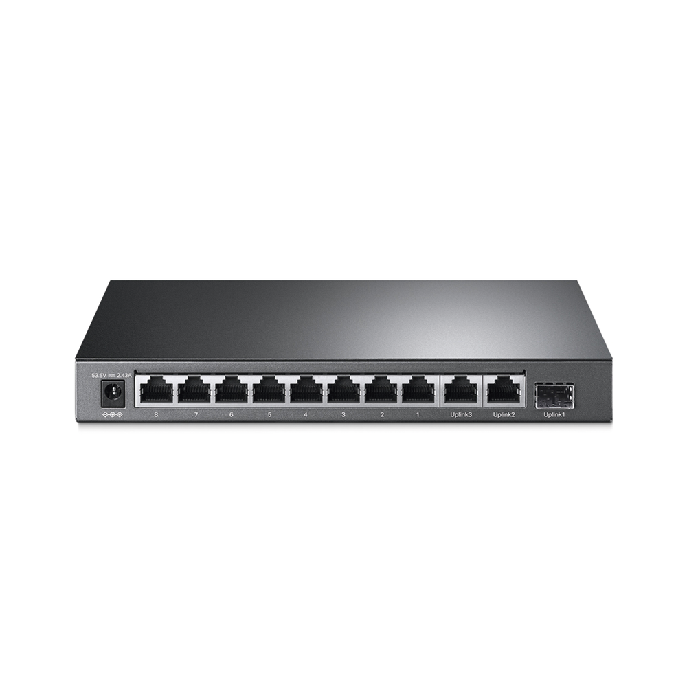 Switch PoE+ No Administrable De Escritorio 11 Puertos / 8 puertos 10/100 Mbps PoE af/at Inteligiente / Presupuesto 124 W / Hasta 250 metros
