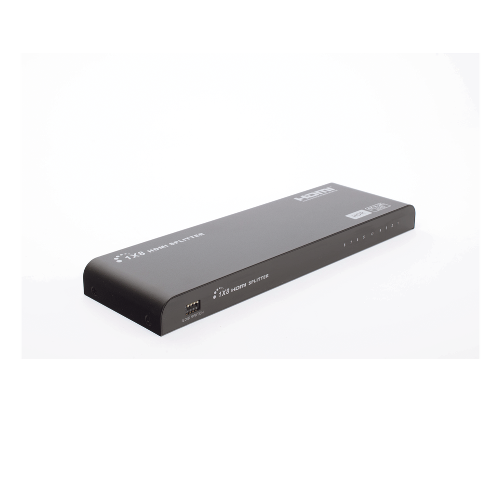 Splitter HDMI 4K de 1 Entrada a 8 Salidas (Simultaneas) | Soporta 4K×2K | Ajuste de resoluciones EDID | HDR | HDMI 2.0 |  HDCP 2.2 | Permite mezclar pantallas en 4K y 1080P