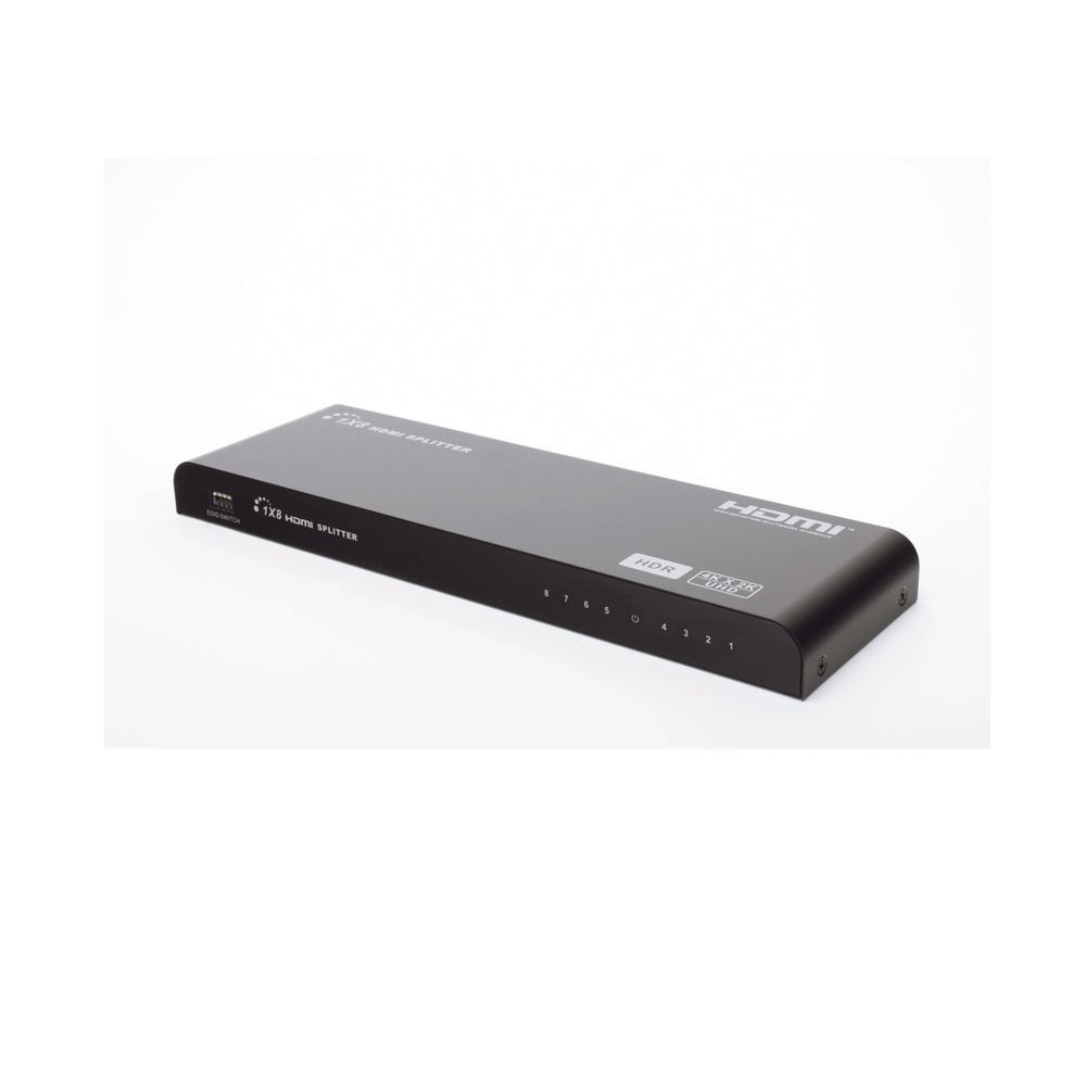 Splitter HDMI 4K de 1 Entrada a 8 Salidas (Simultaneas) | Soporta 4K×2K | Ajuste de resoluciones EDID | HDR | HDMI 2.0 |  HDCP 2.2 | Permite mezclar pantallas en 4K y 1080P