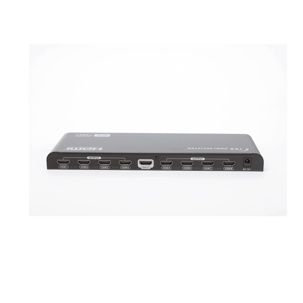 Splitter HDMI 4K de 1 Entrada a 8 Salidas (Simultaneas) | Soporta 4K×2K | Ajuste de resoluciones EDID | HDR | HDMI 2.0 |  HDCP 2.2 | Permite mezclar pantallas en 4K y 1080P