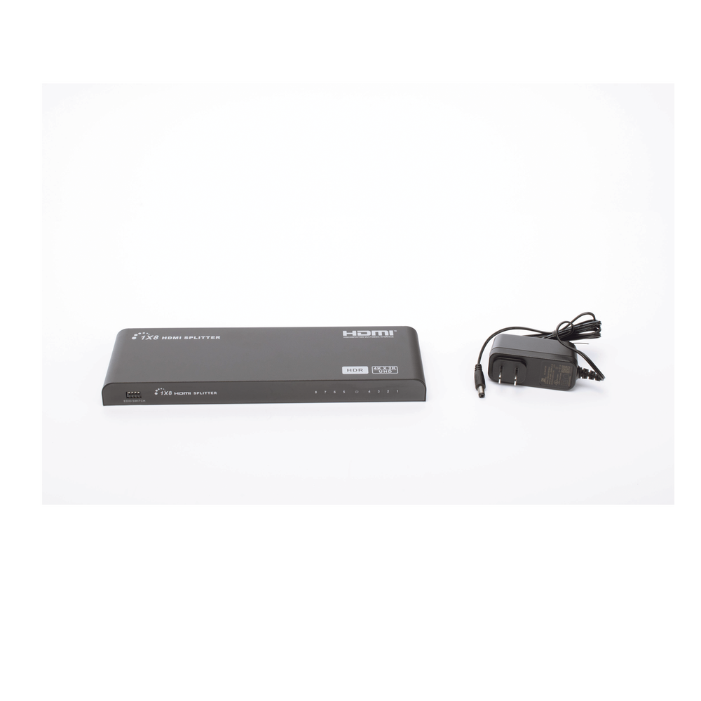 Splitter HDMI 4K de 1 Entrada a 8 Salidas (Simultaneas) | Soporta 4K×2K | Ajuste de resoluciones EDID | HDR | HDMI 2.0 |  HDCP 2.2 | Permite mezclar pantallas en 4K y 1080P