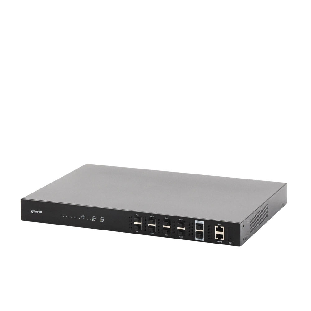 UFiber GPON OLT, Terminal de línea óptica hasta 1024 ONUs concurrentes, con 8 puertos SFP GPON + 2 puertos SFP+ 10 G