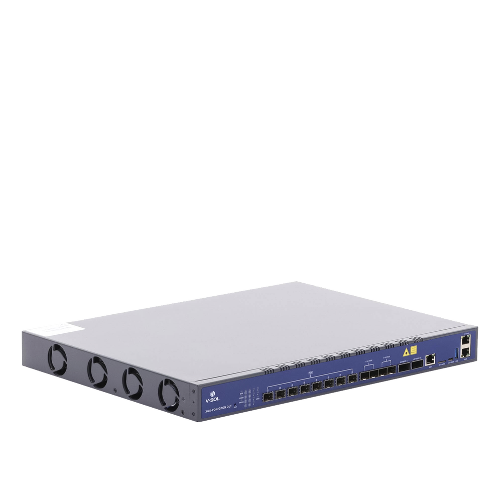 OLT Combo de 8 Puertos XGSPON/GPON / 7 Puertos Uplink (1 Puerto RJ45 + 4 Puertos SFP28 + 2 Puertos QSFP28) /  Hasta 2,048 ONUs