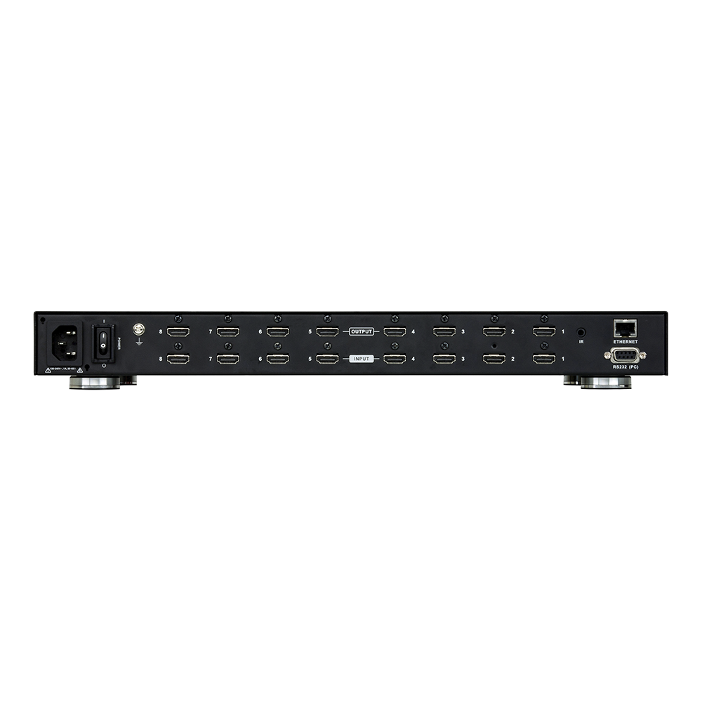 Switch de matriz HDMI | 8x8 | con escalador | Compatible con videowall | Seamless Switch™ | IR | RS-232 | Ethernet