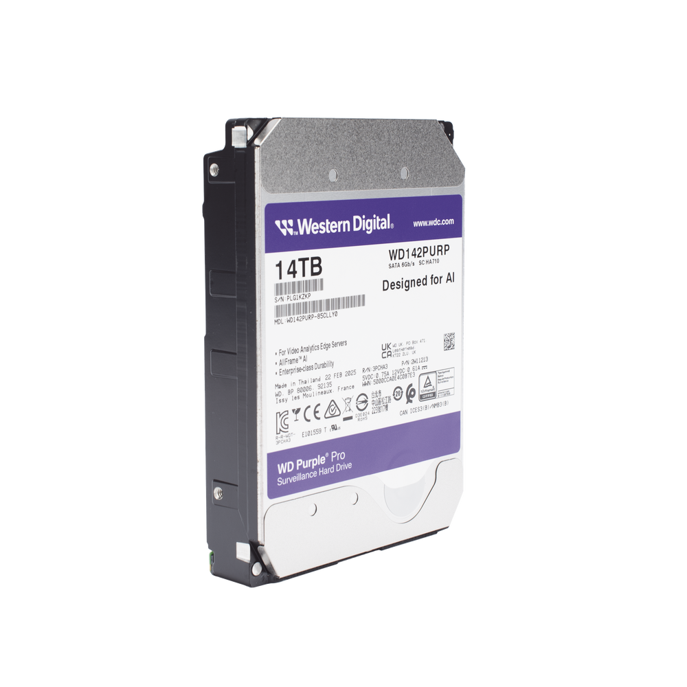 Disco duro WD de 14TB / 7200RPM / Optimizado para soluciones de video inteligente