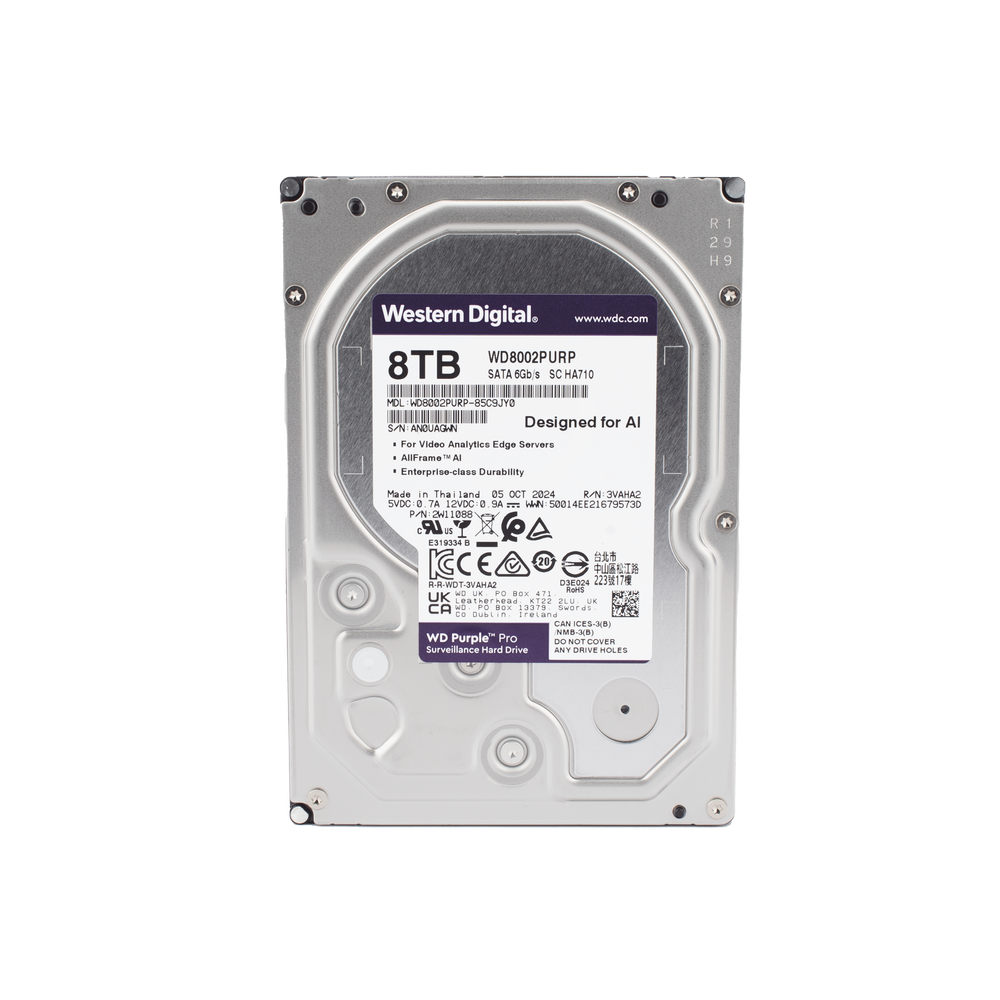 Disco duro WD de 8TB / 7200RPM / Optimizado para soluciones de video inteligente