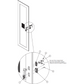 Chapa de Seguridad para Gabinete Con Combinación de 3 Dígitos / Control Llave Maestra / Acero Negro Texturizado / Dimensiones 7.50 x 1.38 x 2.50 in