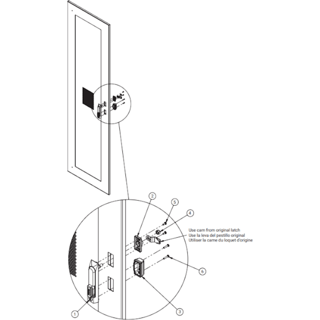 Chapa de Seguridad para Gabinete Con Combinación de 3 Dígitos / Control Llave Maestra / Acero Negro Texturizado / Dimensiones 7.50 x 1.38 x 2.50 in