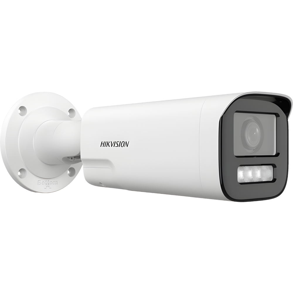 Bala IP 4 Megapíxel / Lente Mot. 2.8 a 12 mm / Dual Light (50 mts IR + 50 mts Luz Blanca) / ACUSENSE Lite / Audio de Dos Vías /  Luz Intermitente y Alerta de Audio / Exterior IP67 / WDR 120 dB / PoE  / Micro SD