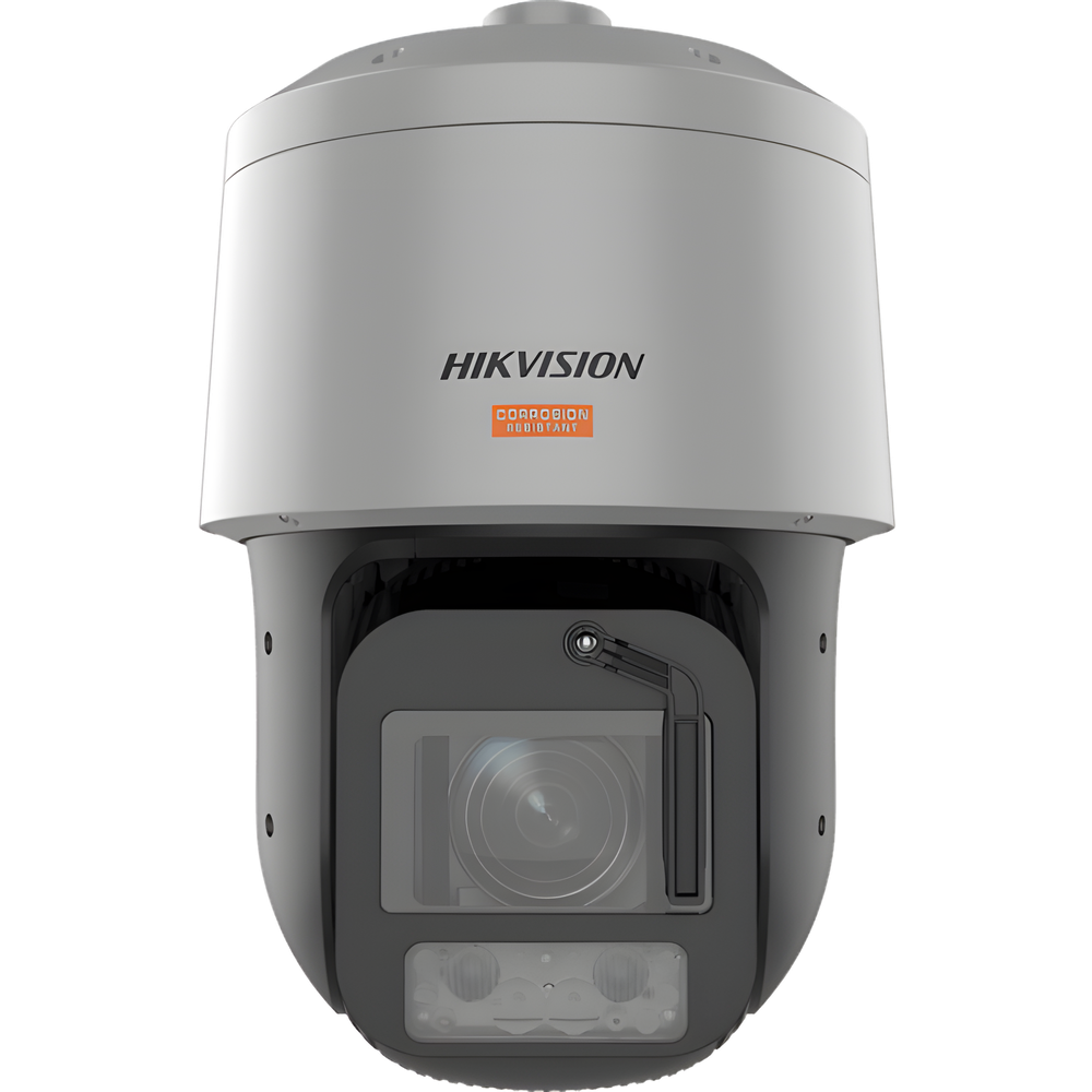 PTZ IP 4 Megapixel / 42X Zoom / Dual Light (500 mts IR / 100 mts Luz Blanca) / Polimero Anticorrosivo (Ideal para Zonas Costeras o Alta Salinidad) / AutoSeguimiento / DARKFIGHTER / EIS / Exterior IP67 / NEMA 4X / C5 / Wiper
