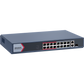 Switch PoE+ / Monitoreable / 16 Puertos 10/100 Mbps PoE+ / 2 Puertos 1000 Mbps Uplink / 1 Puerto SFP Uplink / Modo Extendido hasta 300 Metros / 130 W