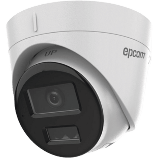 [Dual Light] Turret IP 4 Megapixel / Lente 2.8 mm / 30 mts IR + 30 mts Luz Blanca / Micrófono Integrado / ACUSENSE Lite / Exterior IP67 / H.265 / PoE / ONVIF / Micro SD