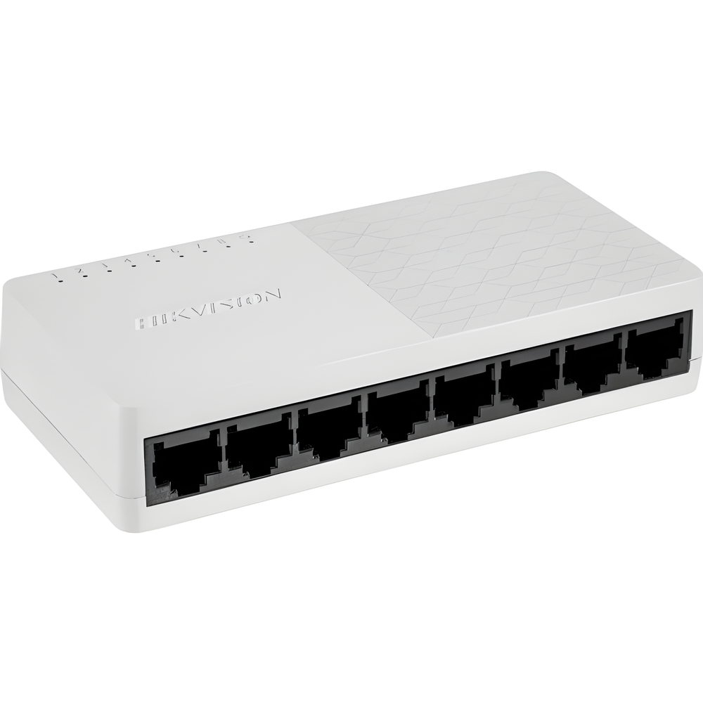 Switch No Administrable de Escritorio de 8 Puertos / Fast Ethernet  10 / 100 Mbps / Diseño Compacto y Estetico