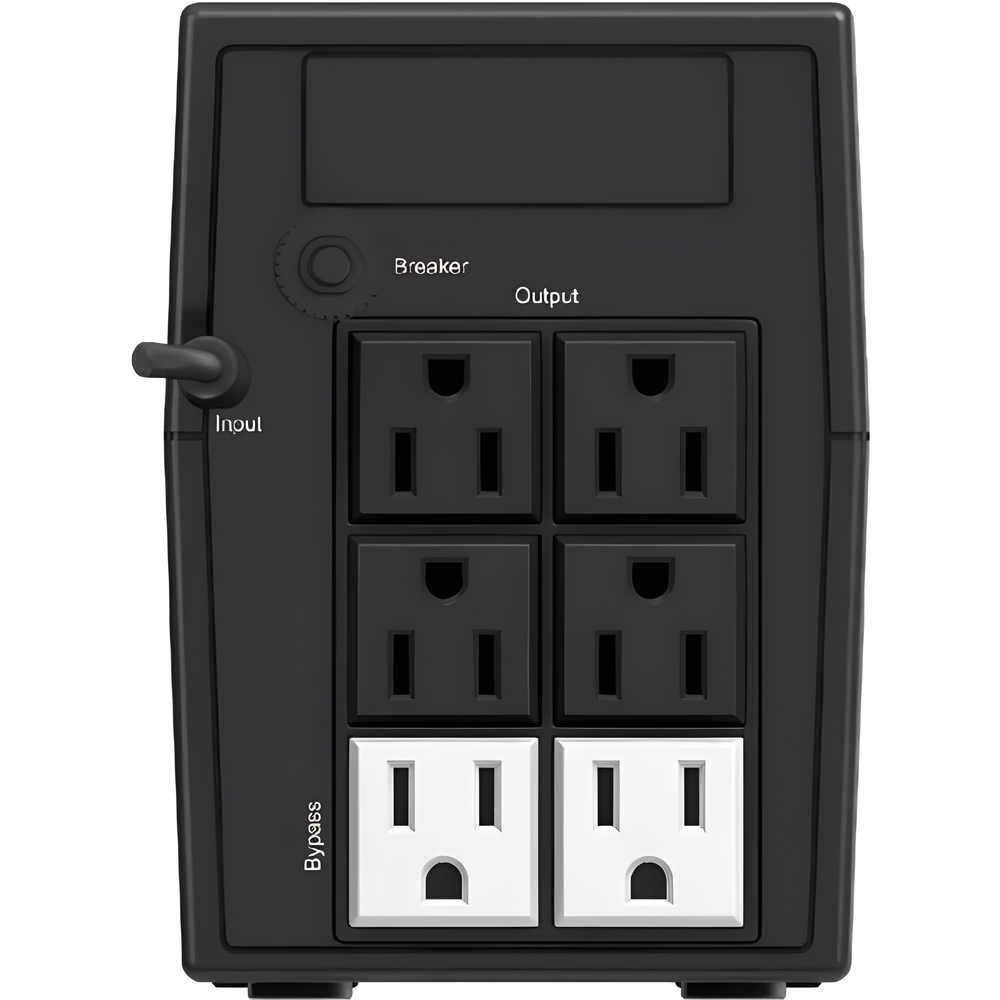 UPS de 600 VA / 360W / Protección Contra Sobrecarga y Descarga / Entrada y Salida 120 VCA / 6 Tomas NEMA 5-15R (4 con Respaldo y 2 sin Respaldo)