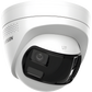 [PROTECCIÓN ACTIVA] Turret IP 6Megapixel / 2 Lentes de 2.8 mm (Imagen Panorámica 180°) / 30 mts IR / Exterior IP67 / Luz Intermitente y Alerta de Audio / Audio Bidireccional / ACUSENSE / WDR 120 dB / Micro SD