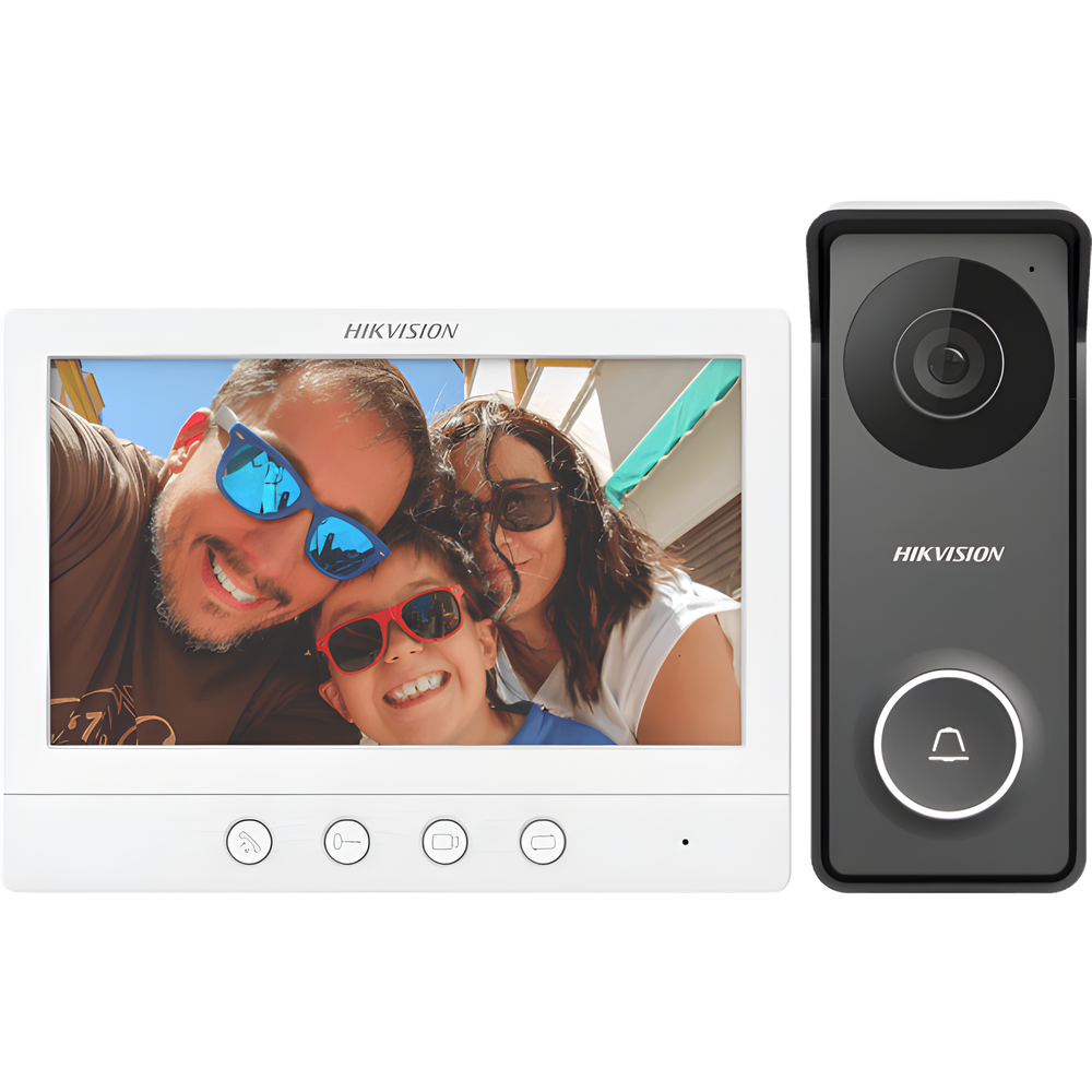 Kit de Videoportero TurboHD con Pantalla LCD a Color de 7" / Frente de Calle para Exterior de Metal / 720p (1 Megapíxel )117° de Visión (Gran Angular)
