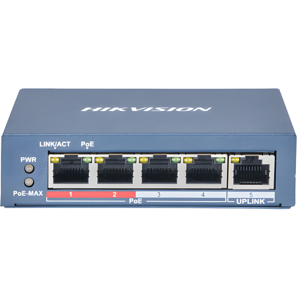 Switch PoE / 250 Metros PoE LARGA DISTANCIA / 4 Puertos 802.3at (30 W) 10/100 Mbps + 1 Puerto Uplink (10 / 100 Mbps)