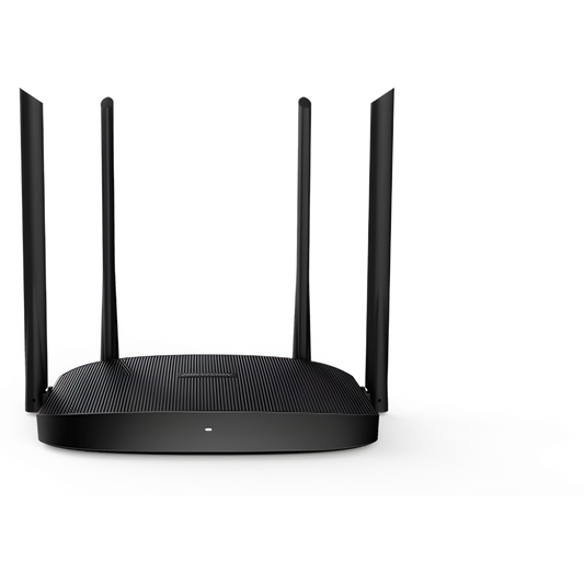 Router Inalámbrico WISP / Hasta 1200 Mbps / Doble Banda AC (2.4 GHz y 5 GHz) / 3 Puertos LAN 10/100 Mbps + 1 Puerto WAN 10/100 Mbps / 4 Antenas Externas Omnidireccional de 5 dBi / Interior