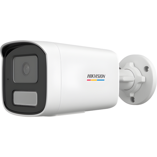 [Dual Light + ColorVu] Bala IP 2 Megapixel / Lente 4 mm / 50 mts IR + 50 mts Luz Blanca / Micrófono Integrado / ACUSENSE Lite / Exterior IP67 / dWDR / PoE / Micro SD
