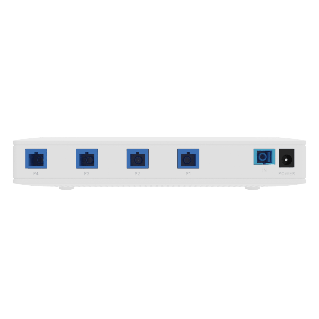Splitter Activo 1x4 para Alimentación de 4 Dispositivos POF, puertos SC/UPC