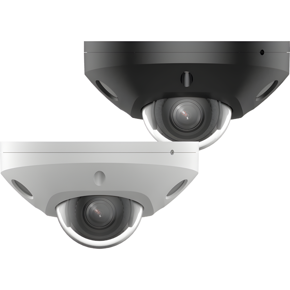 [Dual Light + 2 Micrófonos Integrados] Mini Domo IP 4 Megapixel / Lente 2.8 mm / 30 mts Luz Blanca + 30 mts IR / ACUSENSE / Exterior IP67 / IK08 /  WDR 120 dB / PoE / ONVIF / MicroSD / ACUSEEK