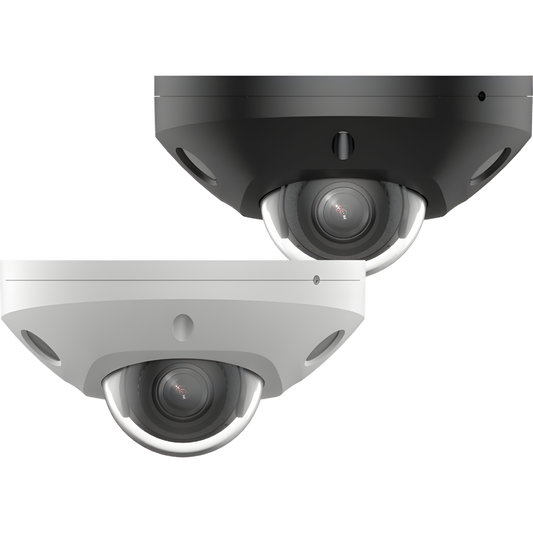 [Dual Light + 2 Micrófonos Integrados] Mini Domo IP 4 Megapixel / Lente 2.8 mm / 30 mts Luz Blanca + 30 mts IR / ACUSENSE / Exterior IP67 / IK08 /  WDR 120 dB / PoE / ONVIF / MicroSD / ACUSEEK