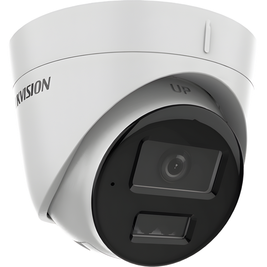 [Dual Light] Turret IP 2 Megapixel / Lente 2.8 mm / 30 mts IR + 30 mts Luz Blanca / Micrófono Integrado / ACUSENSE Lite / Exterior IP67 / H.265 / PoE / ONVIF