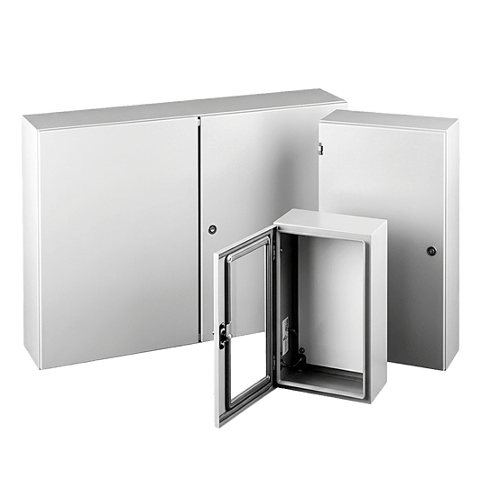 Gabinete Eléctrico de Control (Línea Concept) de 610 x 610 x 203 mm NEMA 4/12, Acero Color Gris Claro