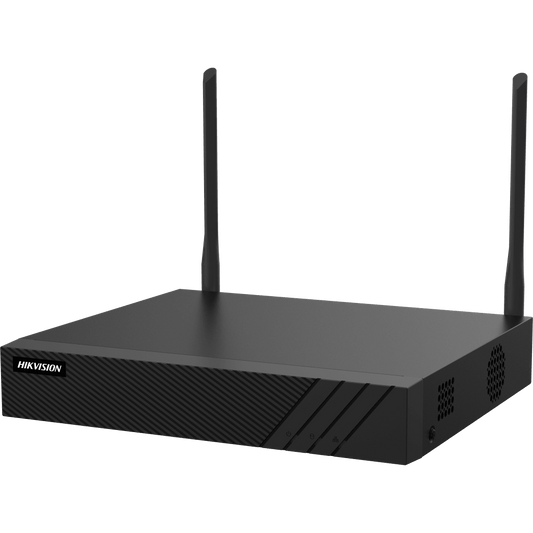 NVR 8 Megapixel (4K) / 4 canales IP / 1 Bahía de Disco Duro / 2 Antenas Wi-Fi / Salida de Vídeo 4K / ACUSENSE