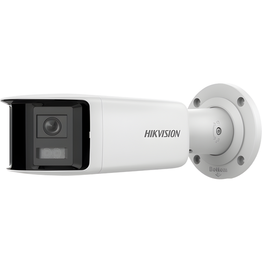 [FlexVu] [PROTECCIÓN ACTIVA] Bala IP 4 Megapixel / 2 Lentes de Lente 2.8 mm (Imagen Panorámica 180°) / 40 mts IR / Exterior IP67 / Luz Intermitente y Alerta de Audio / Audio Bidireccional / ACUSENSE / WDR 120 dB / Micro SD