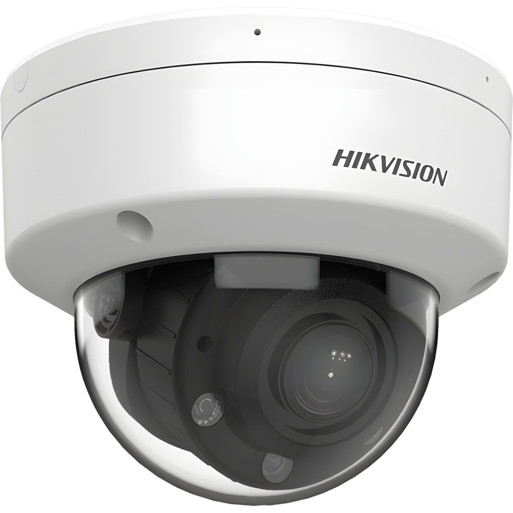 Domo IP 4 Megapíxel / Lente Motorizado 2.8 a 12 mm / Dual Light (30 mts IR + 30 mts Luz Blanca) / Motion Detection 2.0 / Microfono Integrado / Exterior IP67 / IK08 / WDR 120 dB / PoE / Micro SD