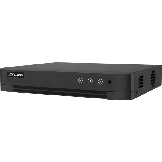 [Audio Bidireccional] DVR 8 Canales TurboHD + 2 Canales IP / 2 Megapixel (1080p) Lite / Acusense Lite (Evita Falsas Alarmas) / Audio por Coaxitron / 1 Bahia de Disco Duro / H.265+ / Salida de Vídeo Full HD