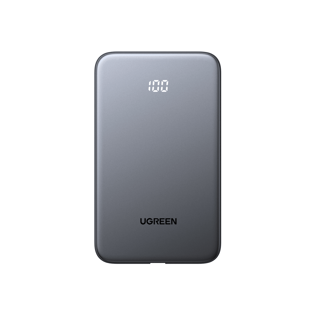 Power Bank 10000mAh con Cable Integrado 20W / Puerto USB-C PD3.0 PPS / Puerto USB-A SCP 22.5W / Batería Polímero Litio / Protecciones Múltiples / Indicador Digital / Material V-0