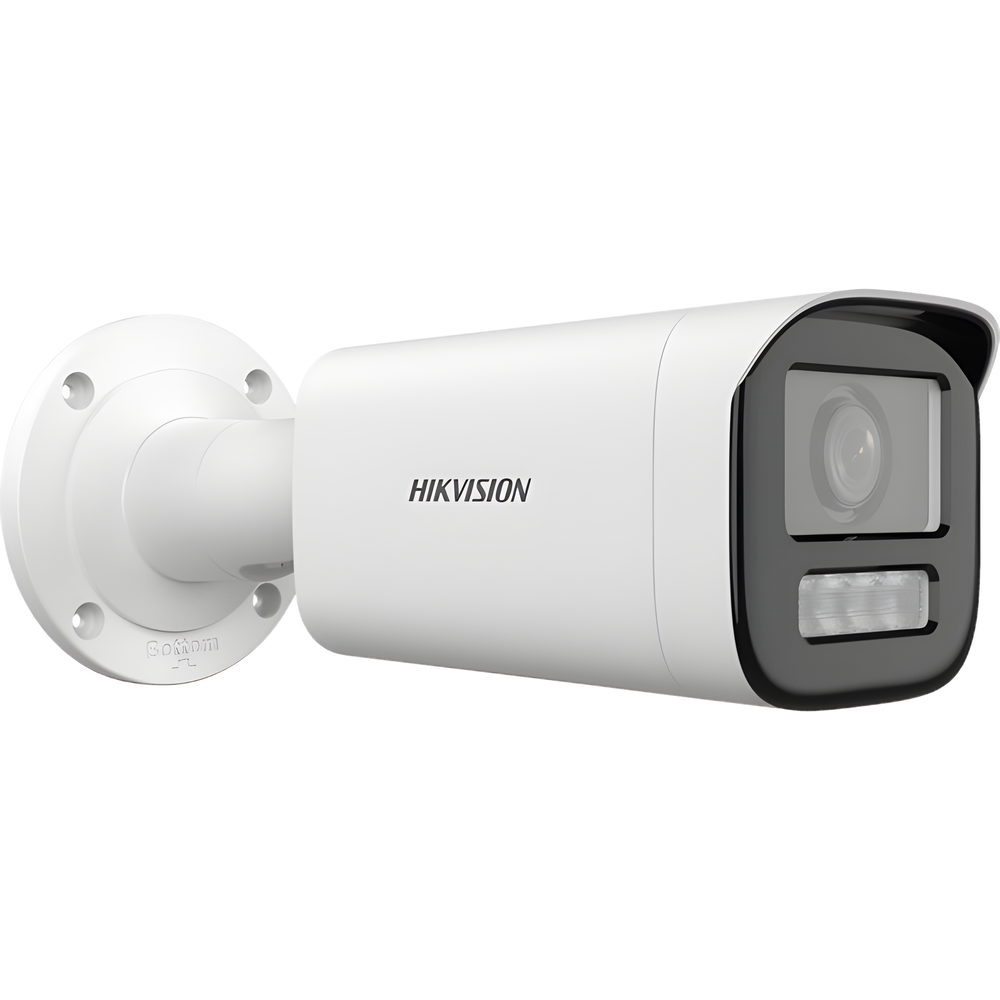 Bala IP 4 Megapíxel / Lente Motorizado 2.8 a 12 mm / Dual Light (50 mts IR + 50 mts Luz Blanca) / ACUSENSE Lite / Microfono Integrado / Exterior IP67 / WDR 120 dB / PoE  / Micro SD / Alarmas I/O