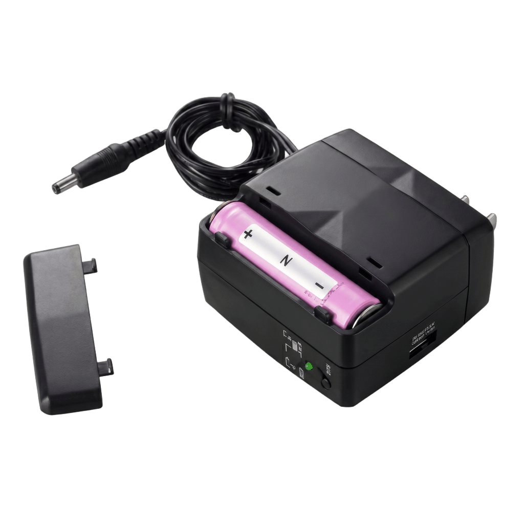 UPS de CD 25 W / Entrada 120 Vca / Salida 12 Vcd / Clavija NEMA 5-15P de entrada / Batería de Litio