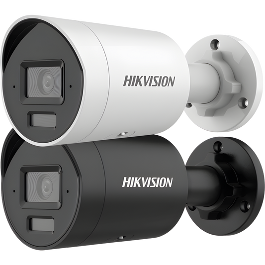 [Dual Light + 2 Micrófonos Integrados] Bala IP 4 Megapixel / Color Negro / Lente 2.8 mm / 40 mts Luz Blanca + 40 mts IR / ACUSENSE / Exterior IP67 / WDR 120 dB / PoE / ONVIF / Micro SD / Metal / ACUSEEK