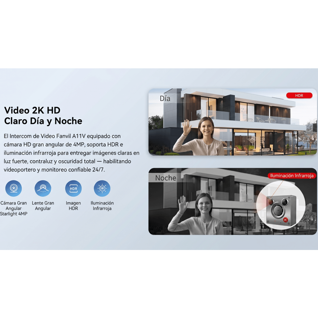 Video Intercom IP para Exterior / Cámara 4 Megapixel (1080p) / HDR e Iluminación IR / Altavoz 5W y Doble Micrófono con Reducción de Ruido / Panel Acero Inoxidable y Cuerpo Aluminio / IP66 e IK10 / PoE+ / 2 Líneas SIP