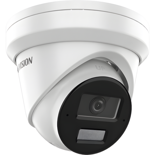 [Dual Light + 2 Micrófonos Integrados] Turret IP 8 Megapixel (4K) / Lente 2.8 mm / 30 mts Luz Blanca + 30 mts IR / ACUSENSE / Exterior IP67 / WDR 120 dB / PoE / ONVIF / Micro SD / Metal / ACUSEEK