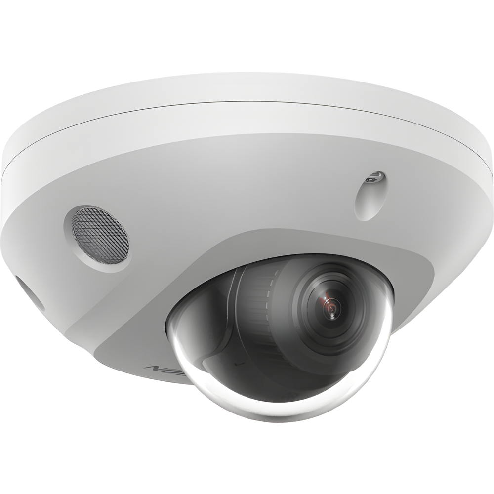 [Dual Light + 2 Micrófonos Integrados] Mini Domo IP 4 Megapixel / Lente 2.8 mm / 30 mts Luz Blanca + 30 mts IR / ACUSENSE / Exterior IP67 / IK08 /  WDR 120 dB / PoE / ONVIF / MicroSD / ACUSEEK