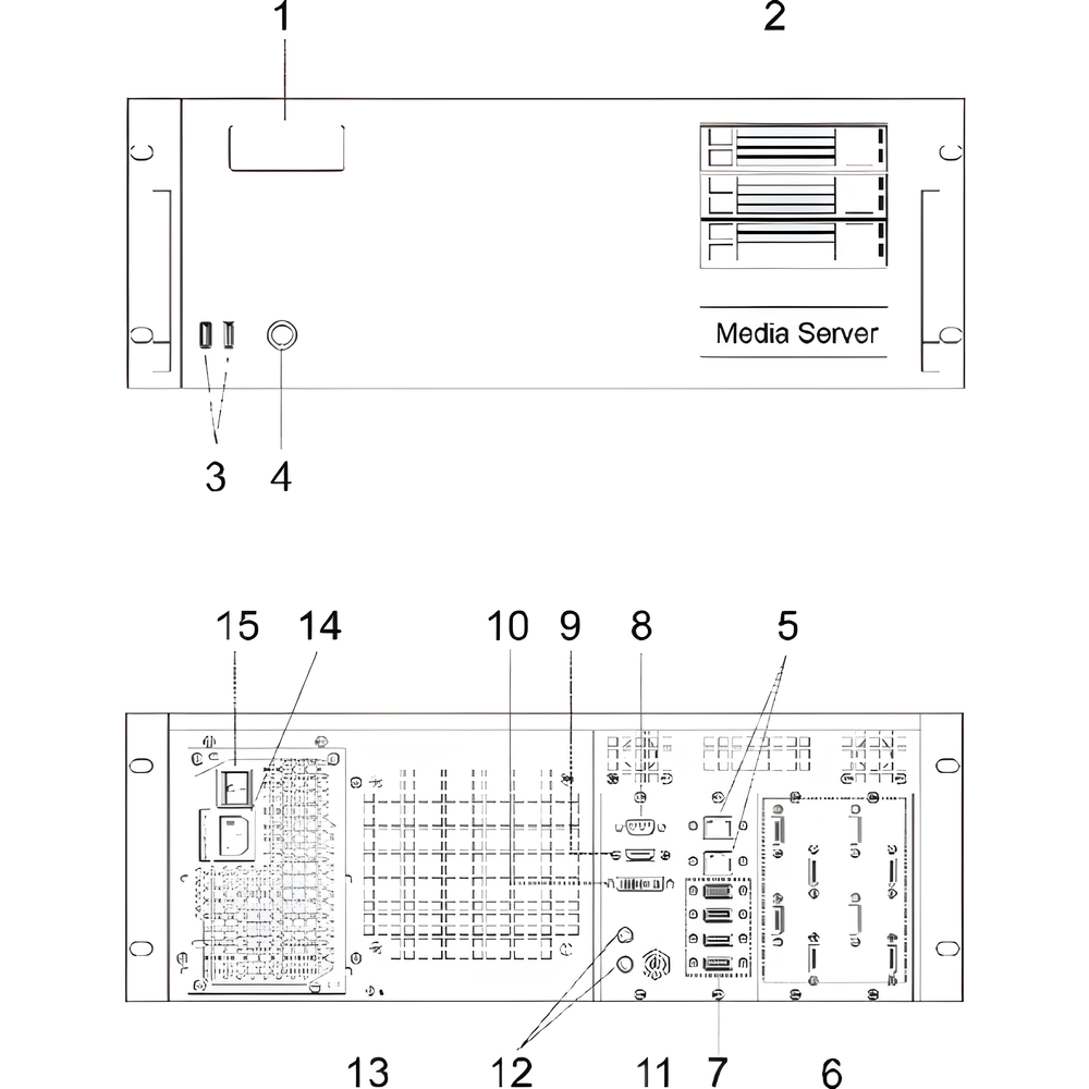 Media Server Rack 4U, Intel Xeon W-1390P 8-Core 5.3GHz, NVIDIA RTX 2000 Ada 16GB, 32GB DDR4, 8K×4K Fusion Output, 4×DP1.4 + HDMI2.0, 3×3.5" HDD Bays, Windows 11 Pro