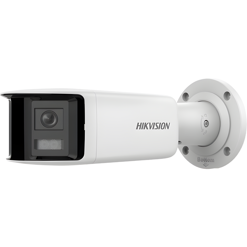 [FlexVu] [PROTECCIÓN ACTIVA] Bala IP Panorámica 4 Megapixel / 2 Lentes 2.8 mm (180°) / Imagen a Color 24/7 (ColorVu) / PoE / WDR 130° / IP67 / ACUSENSE / Luz Estroboscópica y Alarma Audible / 40 mts Luz Blanca / Micro SD