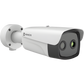 (HIKMICRO) Bala IP Bi-espectral / Térmica (384 X 288 / 9.7 mm) + Óptica (4 MP / 6.4 mm) / IA GUANLAN / Rango: -20°C a 650°C / 2°C Margen / Detección de Fuego y Humo / Alarma Visual y Audible / Dual Light / PoE / IP67 / Ant