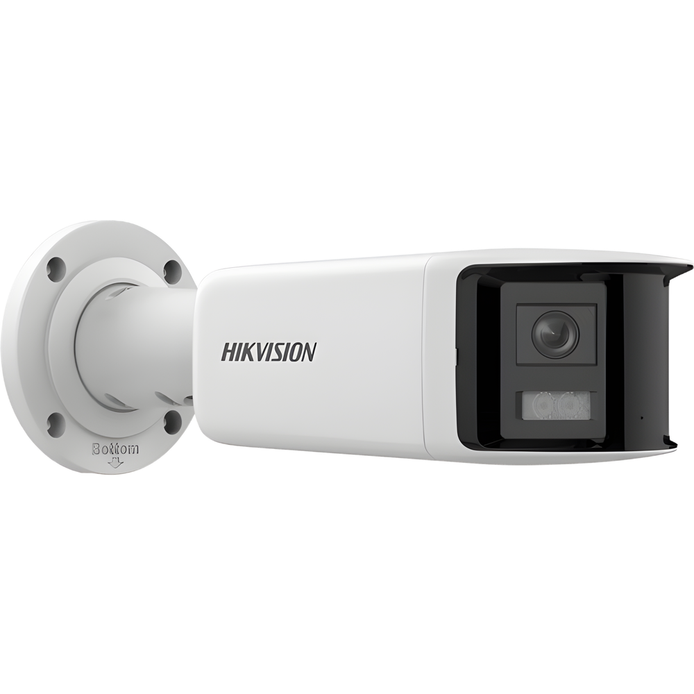 [FlexVu] [PROTECCIÓN ACTIVA] Bala IP 4 Megapixel / 2 Lentes de Lente 2.8 mm (Imagen Panorámica 180°) / 40 mts IR / Exterior IP67 / Luz Intermitente y Alerta de Audio / Audio Bidireccional / ACUSENSE / WDR 120 dB / Micro SD