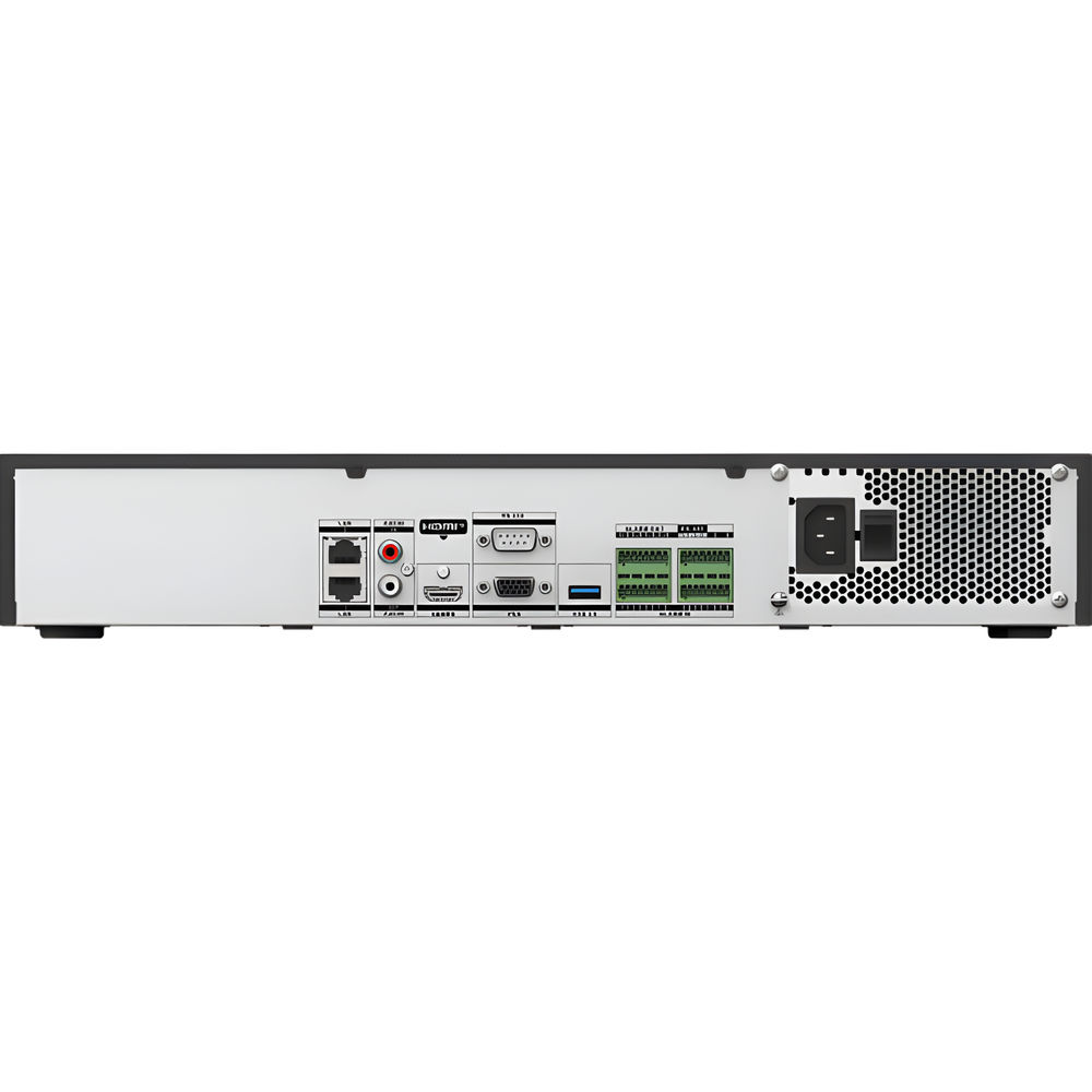 [Acusearch] NVR 12 Megapixel (4K) / 32 canales IP / AcuSense (Evita Falsas Alarmas) / Reconocimiento Facial / 4 Bahías de Disco Duro /  HDMI en 4K / Alarmas I/O