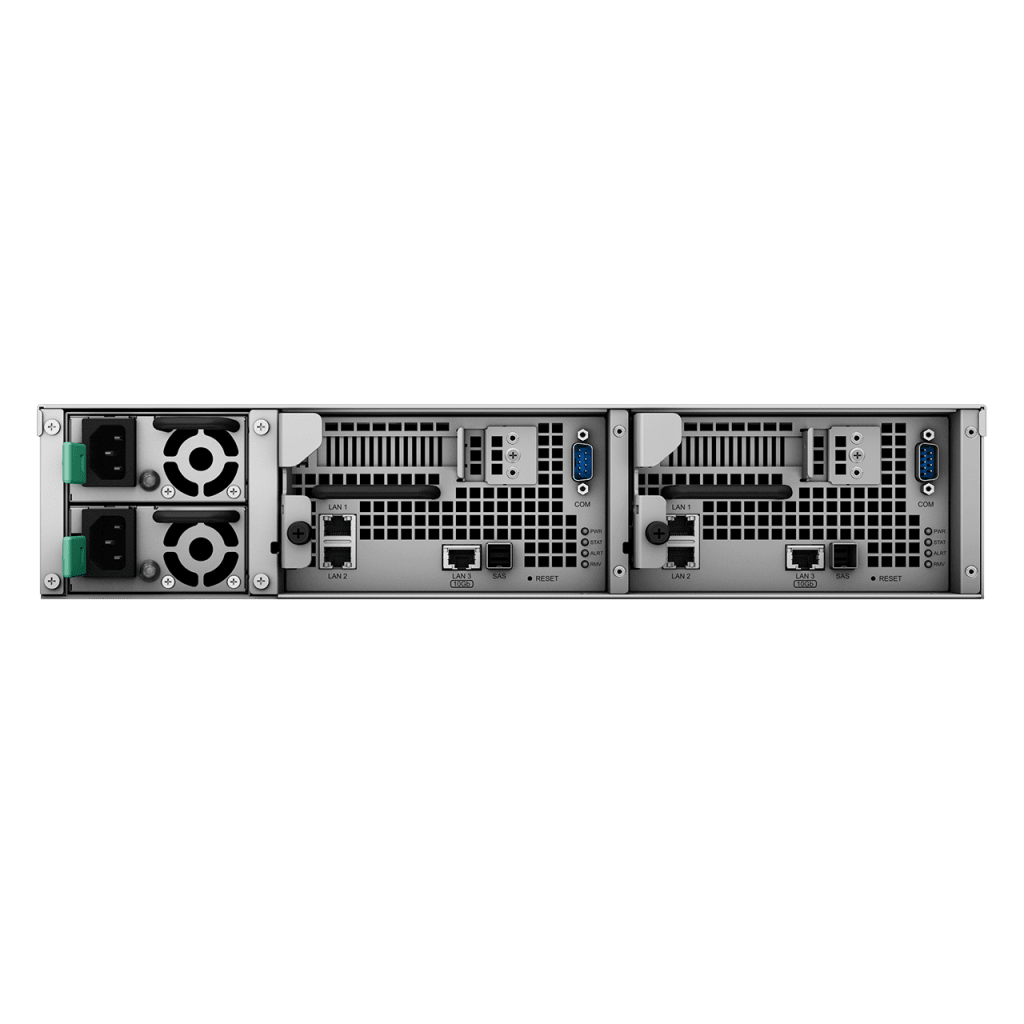 Sistema de Almacenamiento de Alta Escalabilidad Synology SA3200D | Arquitectura de Controlador Dual Activo-Pasivo | Capacidad Bruta de 576 TB | 12 Ranuras SAS | Compatibilidad con Virtualización | Protección de Carga de Trabajo sin Licencia