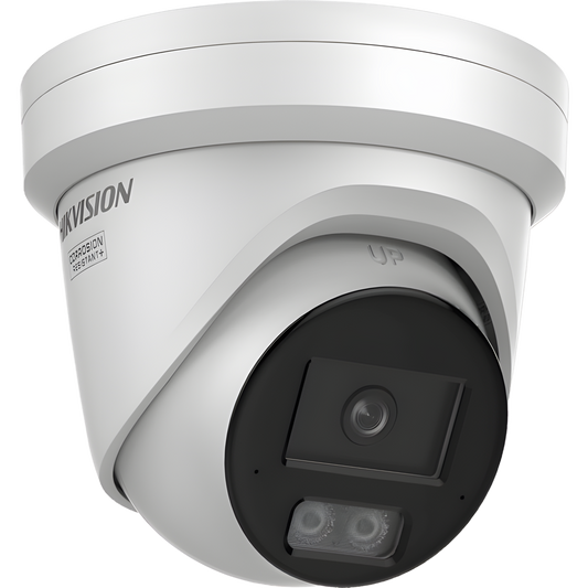 [Dual Light + 2 Micrófonos Integrados] Turret IP 12 Megapixel / Lente 2.8 mm / 30 mts Luz Blanca + 30 mts IR / ACUSENSE / Exterior IP67 / WDR 120 dB / PoE / ONVIF / Micro SD / Metal / ACUSEEK